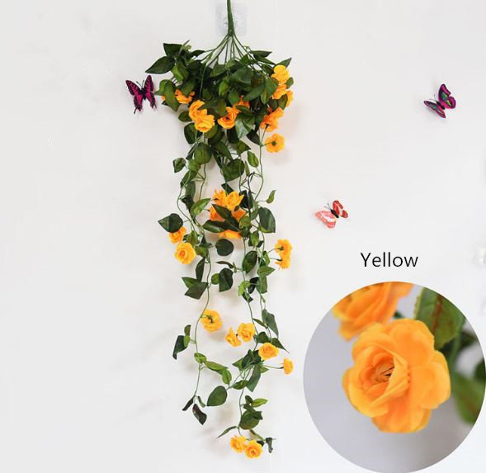 Artificial Hanging Flower Fake Flower Faux Hanging Plant For Etsy