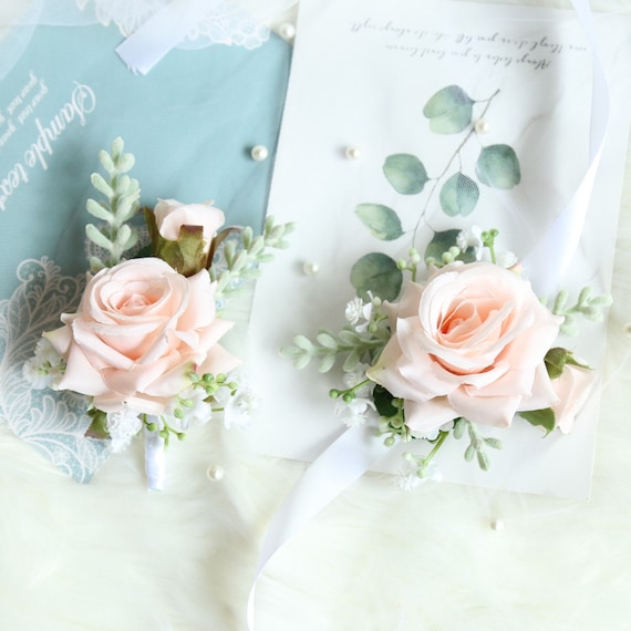 corsage for sage green dress White and Sage Green Shoulder Corsage main image 1