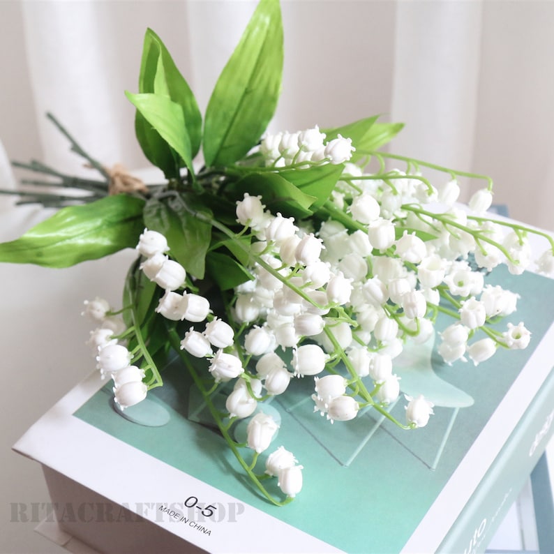 10 stems Artificial Lily Of The Valley Fake Bridesmaids Etsy