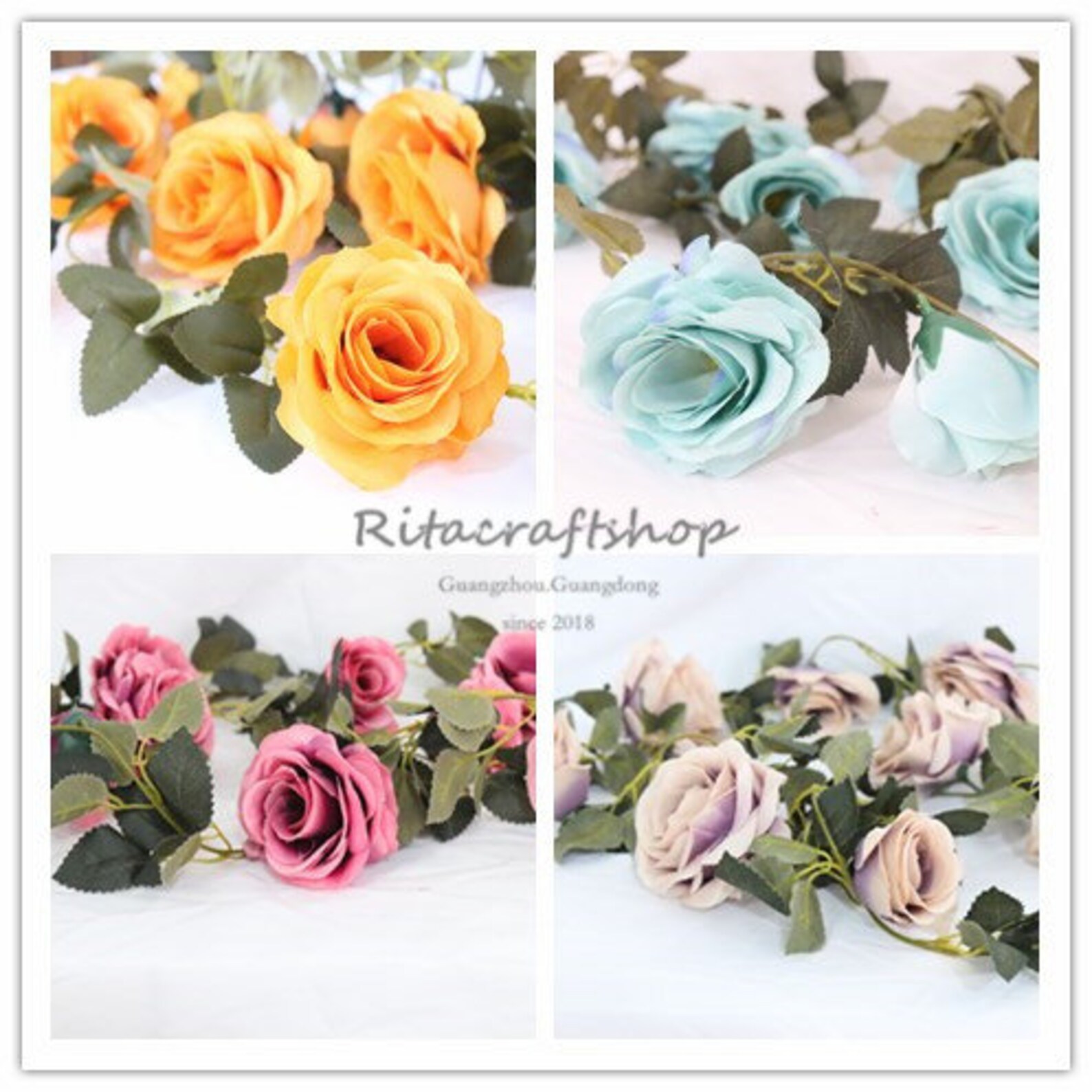 1 stem Artificial Pink Rose Garland Fake Hanging Flower Vines Etsy