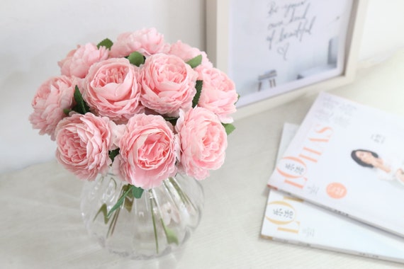 fake white roses