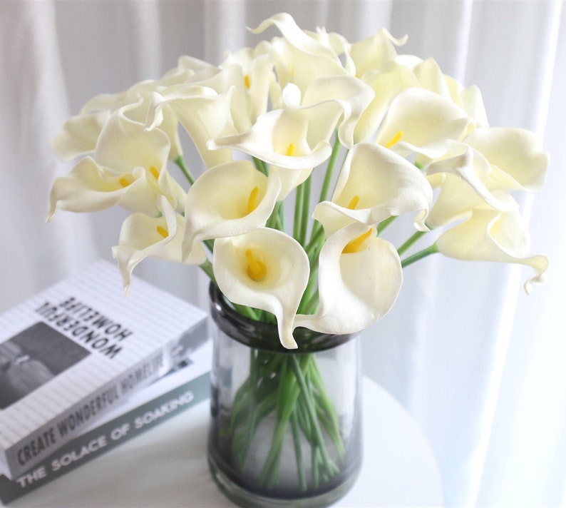 10 stems Real Touch Faux Calla Lily Artificial Calla Lily Fake Etsy