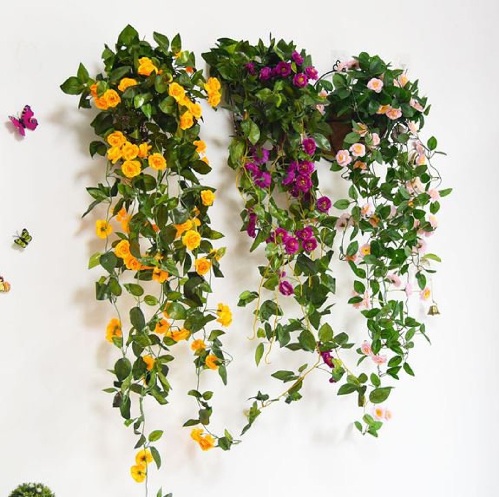 Artificial Hanging Flower Fake Flower Faux Hanging Plant For Etsy