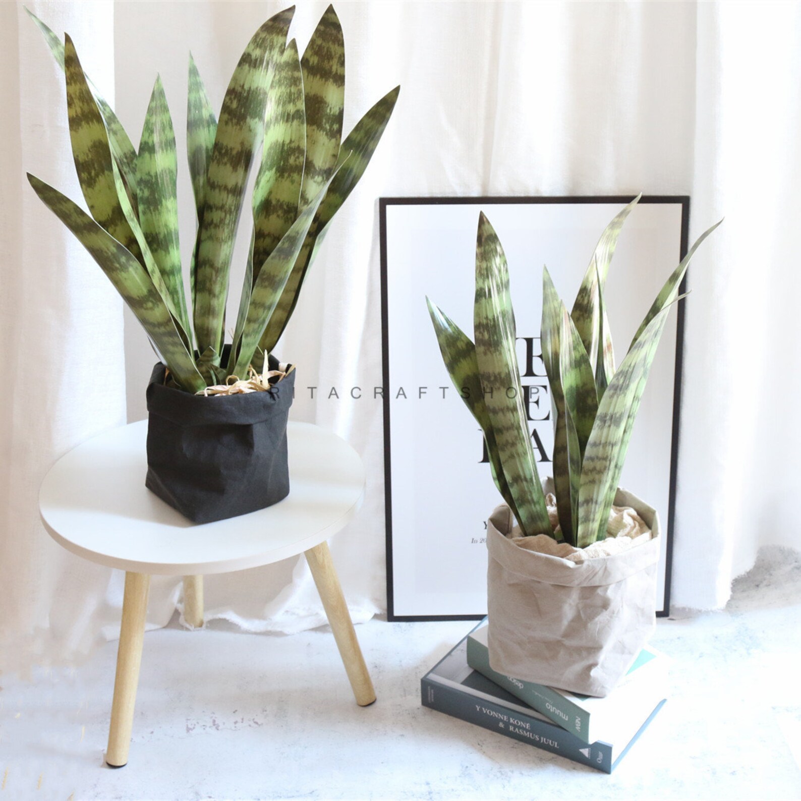 1 stem Artificial Snake Plant Fake Sansevieria Faux House Etsy