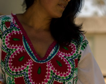 Embroidered hippie dress embroidered boho handmade dress hand embroidered dress boho Cotton dress Long chic style dress woman dress