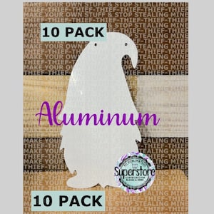 Aluminum Gnome Sublimation Blank, Single Sided Aluminum Sublimation Blanks , Aluminum blanks, Sublimation, 10 pack of blank, 10 inch
