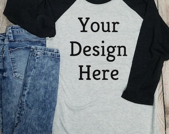 Download Free Nextlevel Black Raglan Mockup Digital Download Png Instant PSD Mockup Template