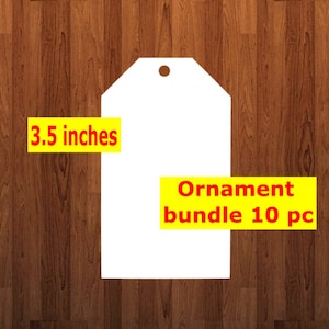 10 gift tag shaped Ornament for Sublimation - Sublimation Blanks - MDF - Christmas Tree Ornament
