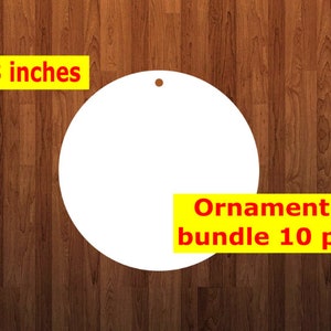 10 round shaped Ornament for Sublimation - Sublimation Blanks - MDF - Christmas Tree Ornament