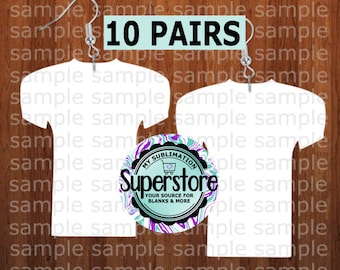 Jersey sublimation earrings - 10 pairs - Sublimation blanks -FREE SHIPPING - USA blanks - Football jersey earrings- Football sublimation