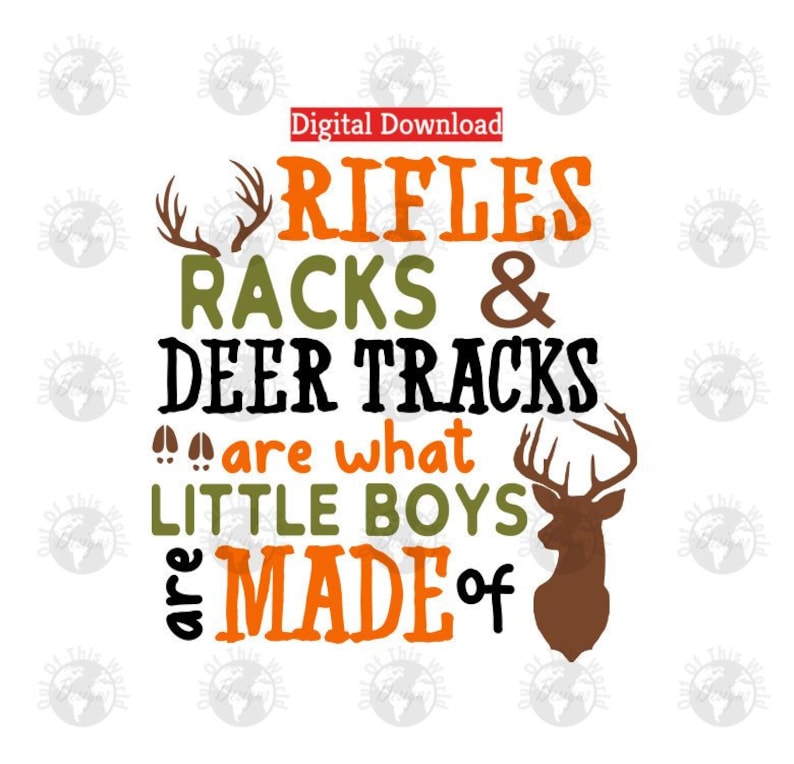 Rifles Racks Deer Tracks Little Boys Are Made of Digital | Etsy