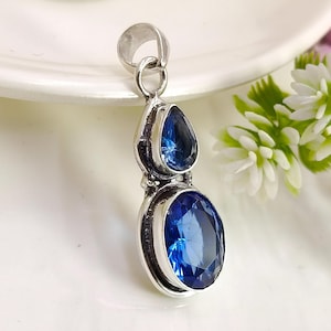 Tanzanite Pendant, 925 Sterling Silver Pendant, Handmade Pendant, Boho Pendant, Tanzanite Gemstone, Women Pendant, Tanzanite Jewelry, Gifts