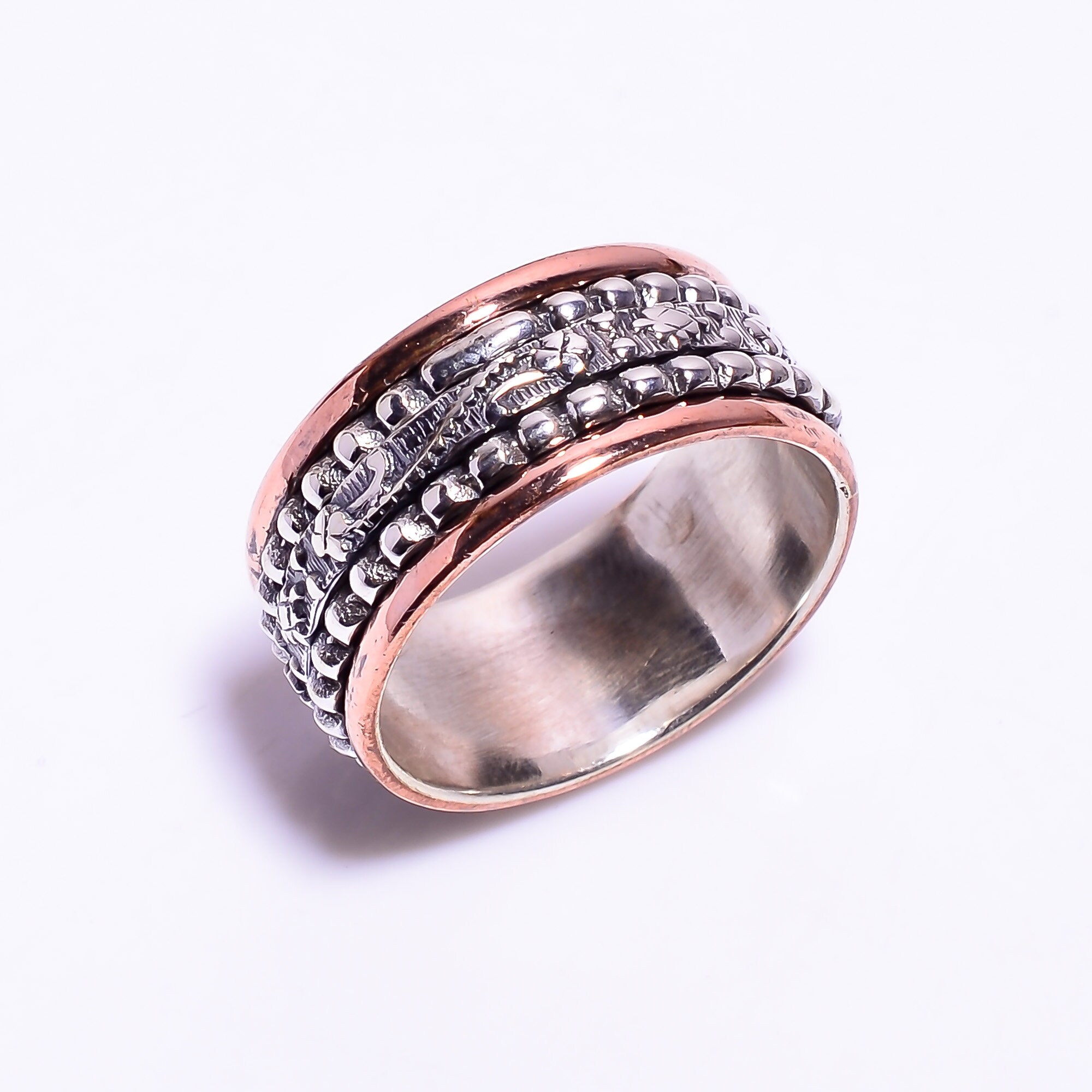 925 Sterling Silver Spinner Ring for WomenFidget Ring Etsy