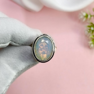Opalite Ring, Sterling Silver Ring, Opalite Silver Ring, Wedding Ring, Women Statement Ring, Propose Ring, Bohemian Gemstone Rings