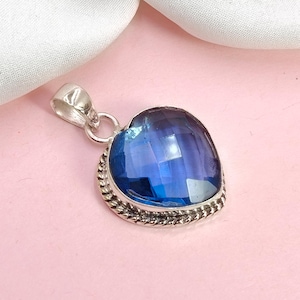 Tanzanite Pendant 925 Sterling Silver Pendant Necklace Tanzanite Gemstone Pendant Jewelry Handmade Pendant Tanzanite Jewelry Gift For Her