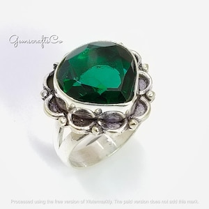 Chrome Diopside Ring 925 Sterling Silver Handmade Gemstone Jewelry Unique Emerald Cut Ring Beauty Statement Piece Etsy Exclusive Gifts