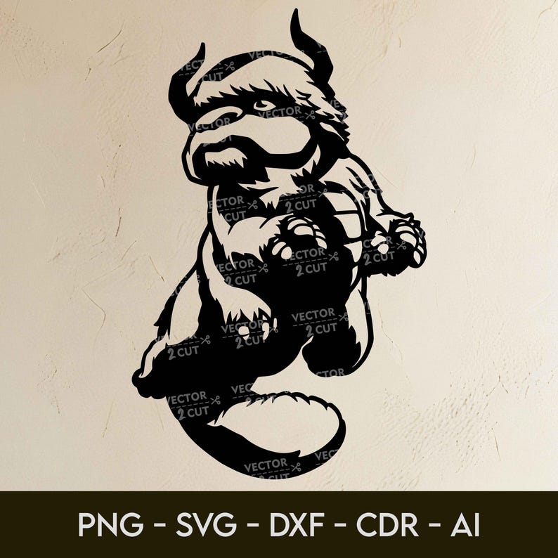 Appa - Single Piece Laser Cut File - Digital Download - SVG, DXF, CDR ...