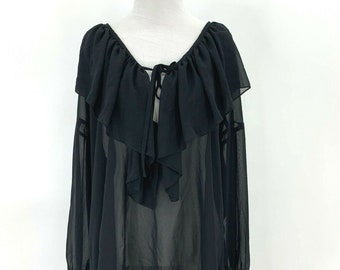 long sheer overlay top