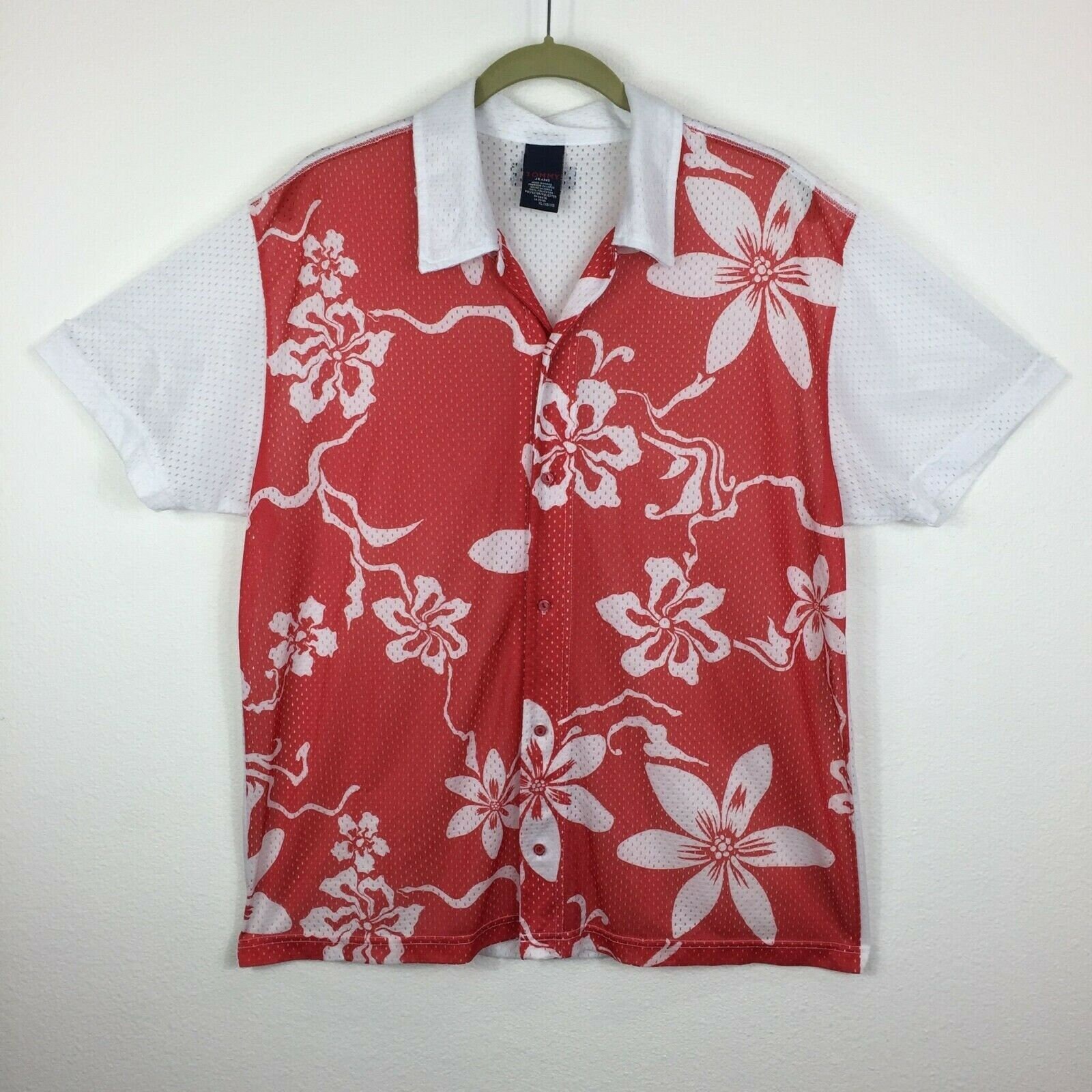 90s Vintage Tommy Jeans RARE Mesh Hawaiian Aloha Floral Jersey | Etsy