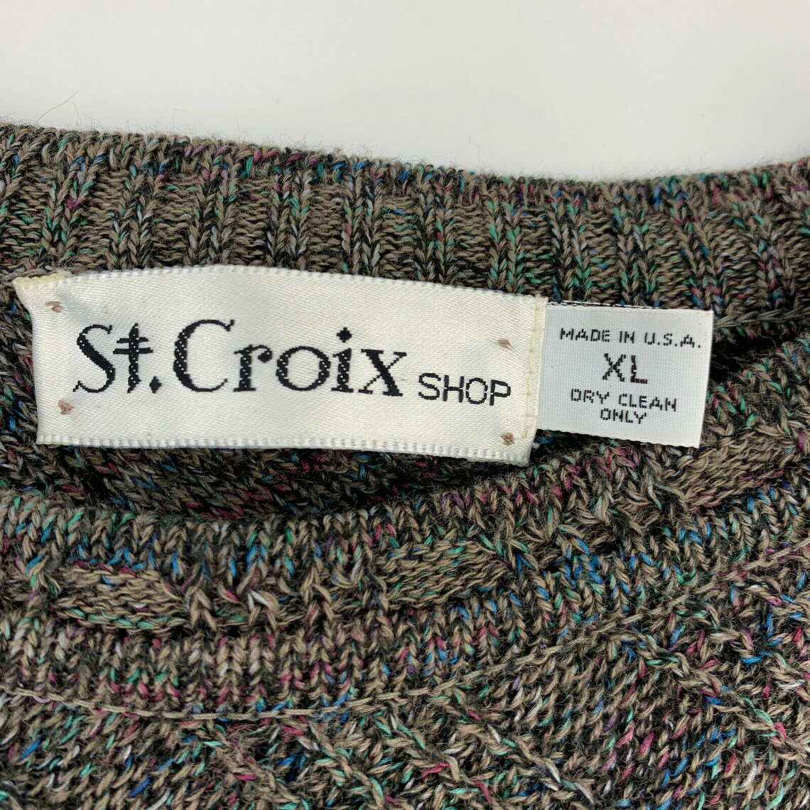 Vintage St. Croix Sweater Men's Size XL Brown Wool Blend | Etsy