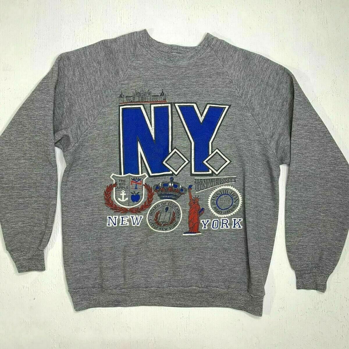 Vintage New York City Sweater Adult XL Tourist Attractions Big | Etsy