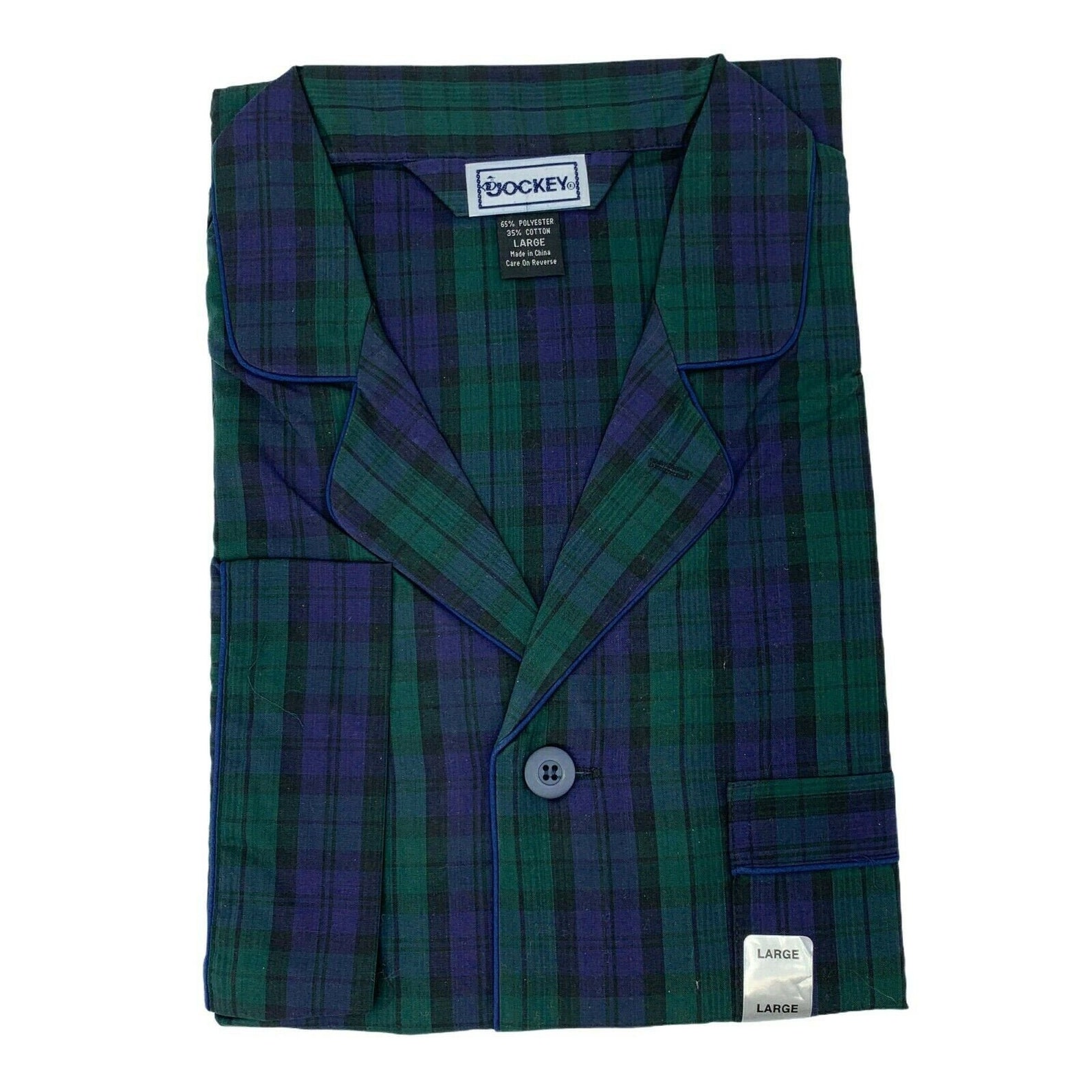 Vintage Jockey Pajamas Set Men's Size L Long Sleeve Shirt Etsy