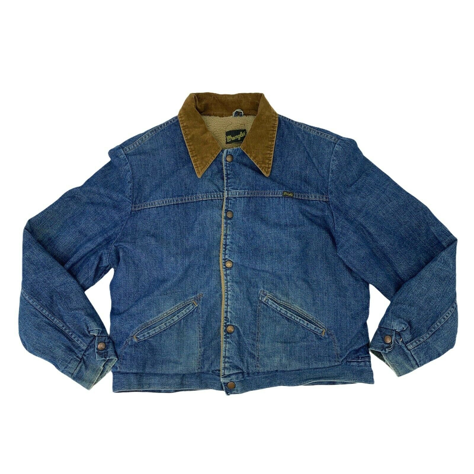 Vintage Wrangler Work Jacket Mens Size M Sherpa Lined Western | Etsy