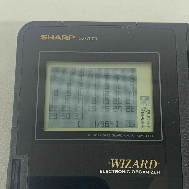 Vintage Sharp Wizard OZ7000 Electronic Organizer Calculator Etsy