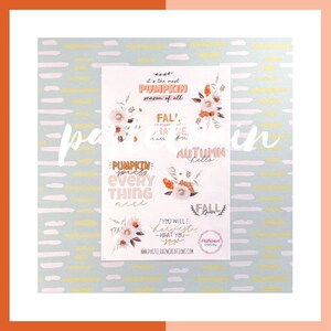 Fall Planner Stickers | Decorative Stickers for Journals | Sticker Sheet 4.5 x 6.75 inches