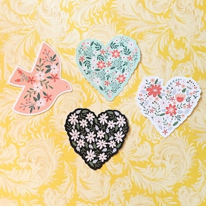 Stickers Amour épanoui, 2,5 x 2,5 pouces | Stickers pour agenda | Stickers pour chariot de livres | d'autocollants pour liseuses | Stickers décoratifs en papier