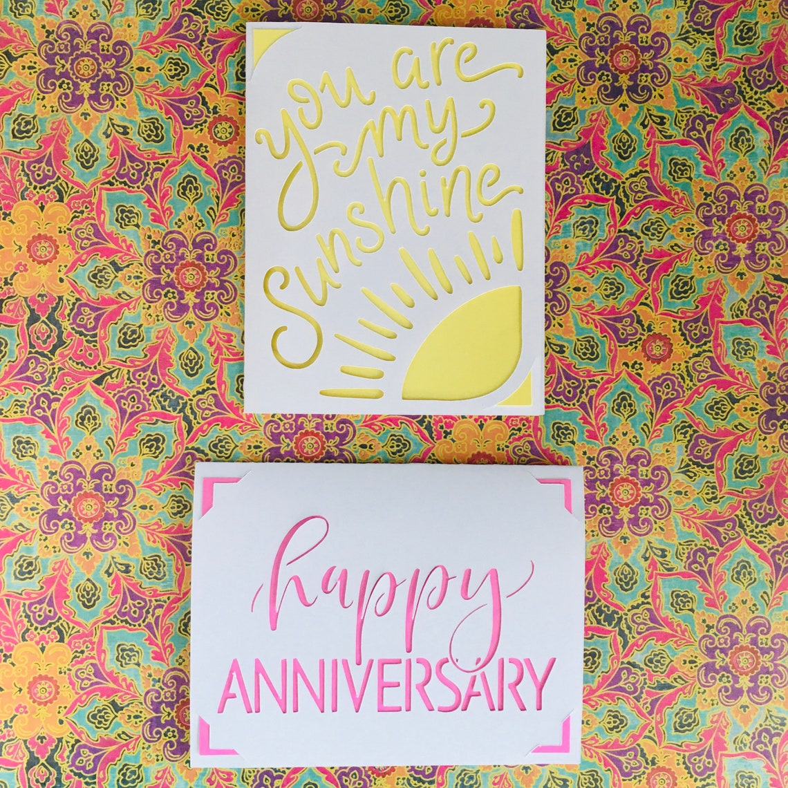 Small CutOut Greeting Cards with 10 Options 4x5.15 inches Etsy