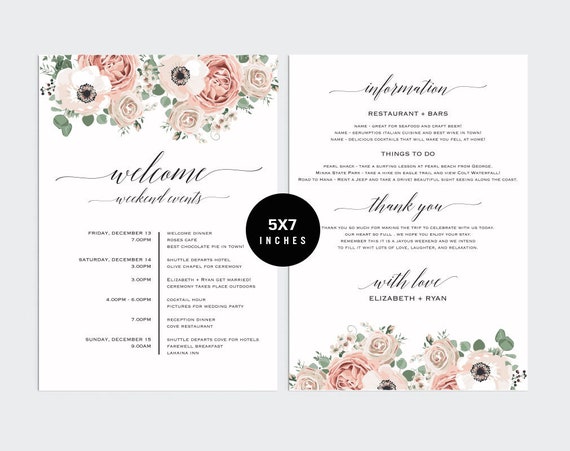 Printable Wedding Itinerary Template from i.etsystatic.com