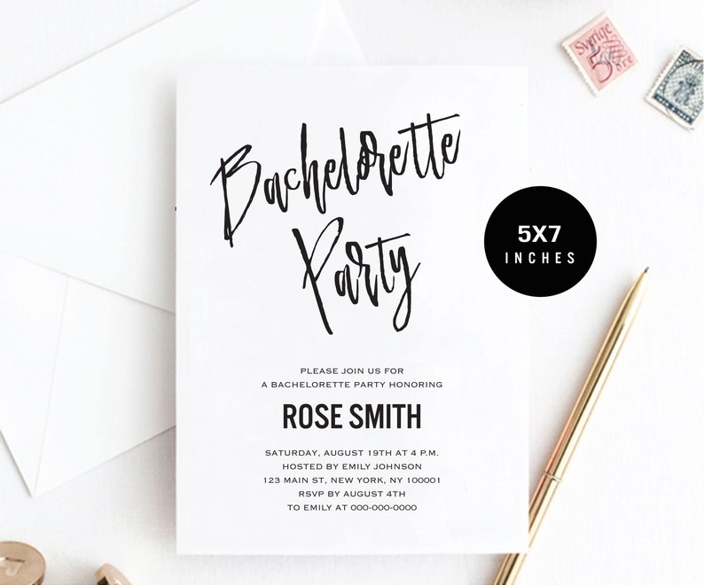 printable,modern Bachelorette invitation,Bachelorette Bachelorette party invites DIY Bachelorette party invitation template PCC/_32