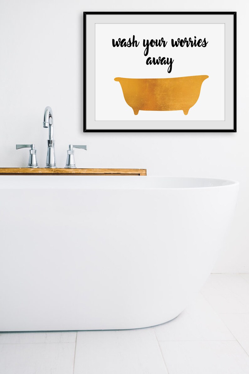 Bathroom quote wall art bathroom wall art bathtub wall art Etsy