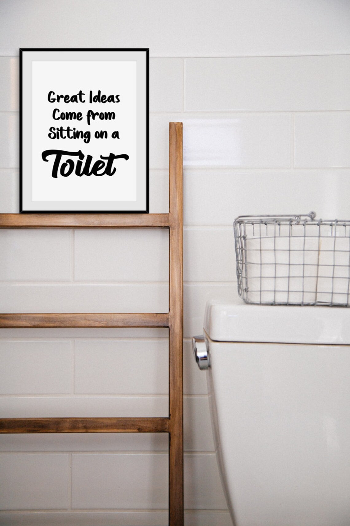 Bathroom quote toilet quote bathroom wall art printable | Etsy