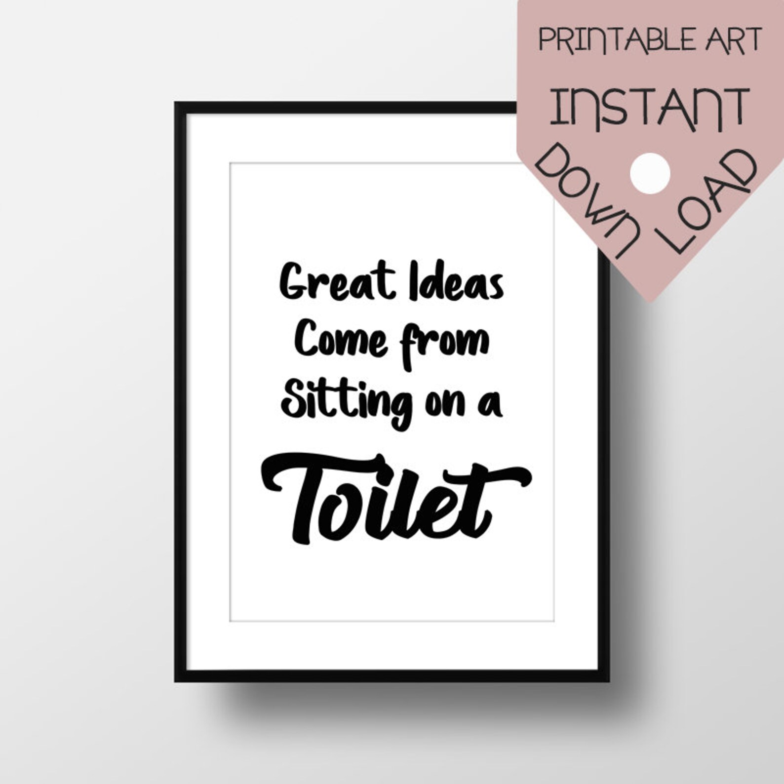 Bathroom quote toilet quote bathroom wall art printable | Etsy