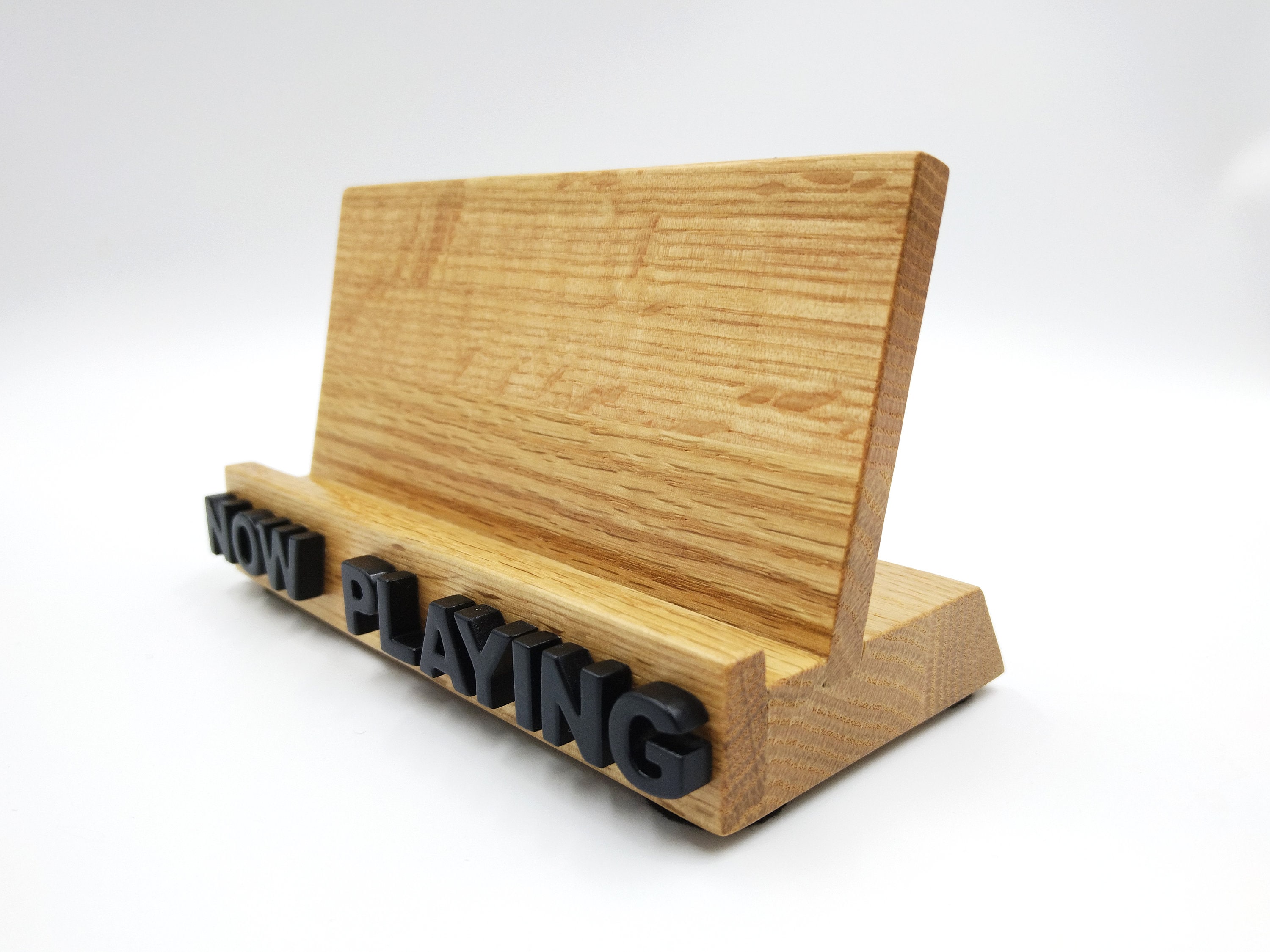 Wooden Now Playing Vinyl Record Stand. Handmade From Oak
