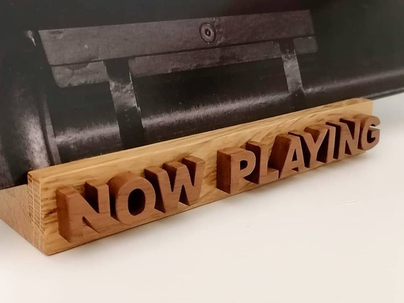 Wooden Now Playing Vinyl Record Stand. Handmade From Oak and European  Walnut, 