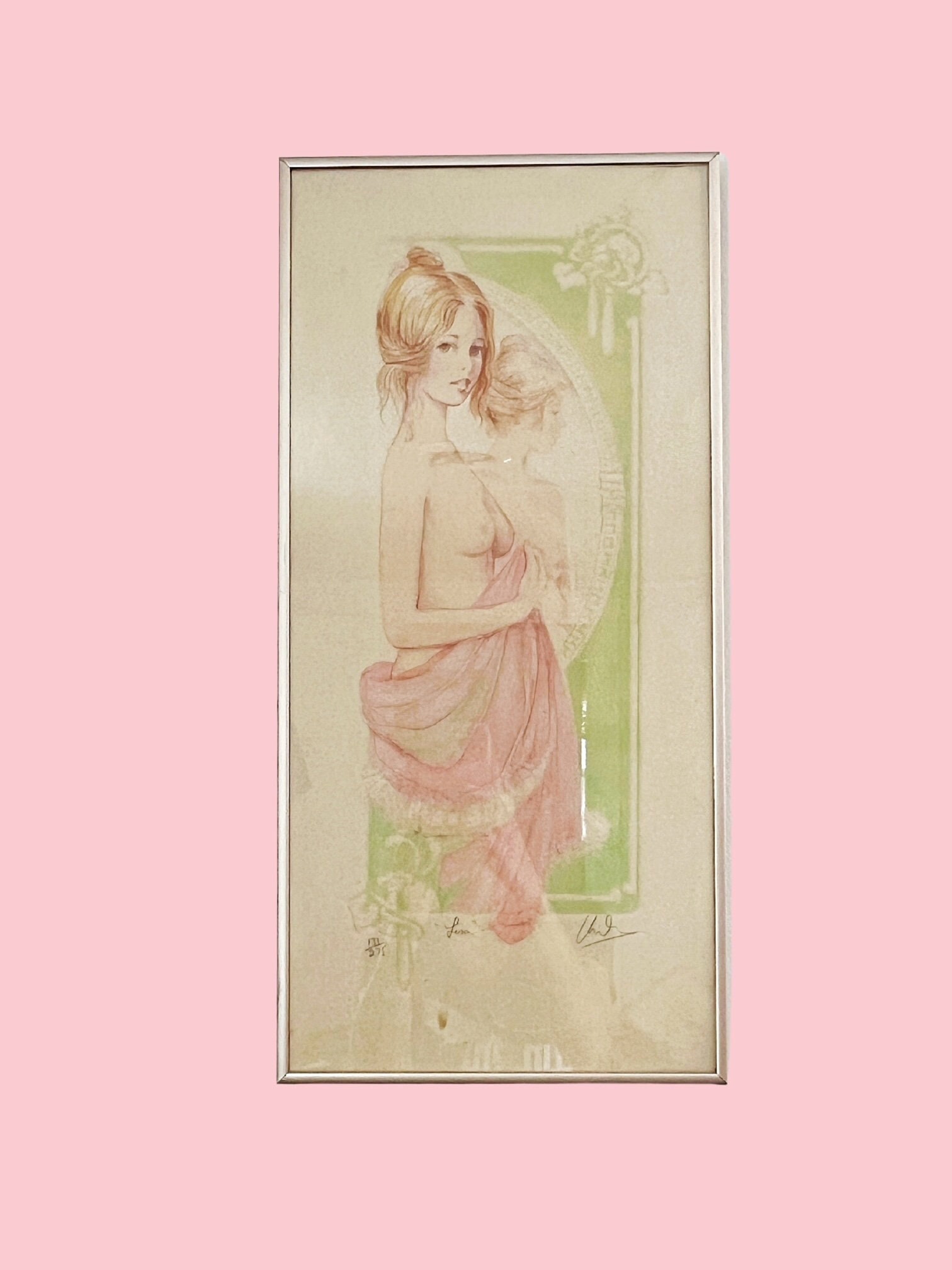 nude moppet-0" Vintage 1970's Kitsch Nude Woman Retro Cheesecake Art Signed & Numbered  'lisa' - Etsy