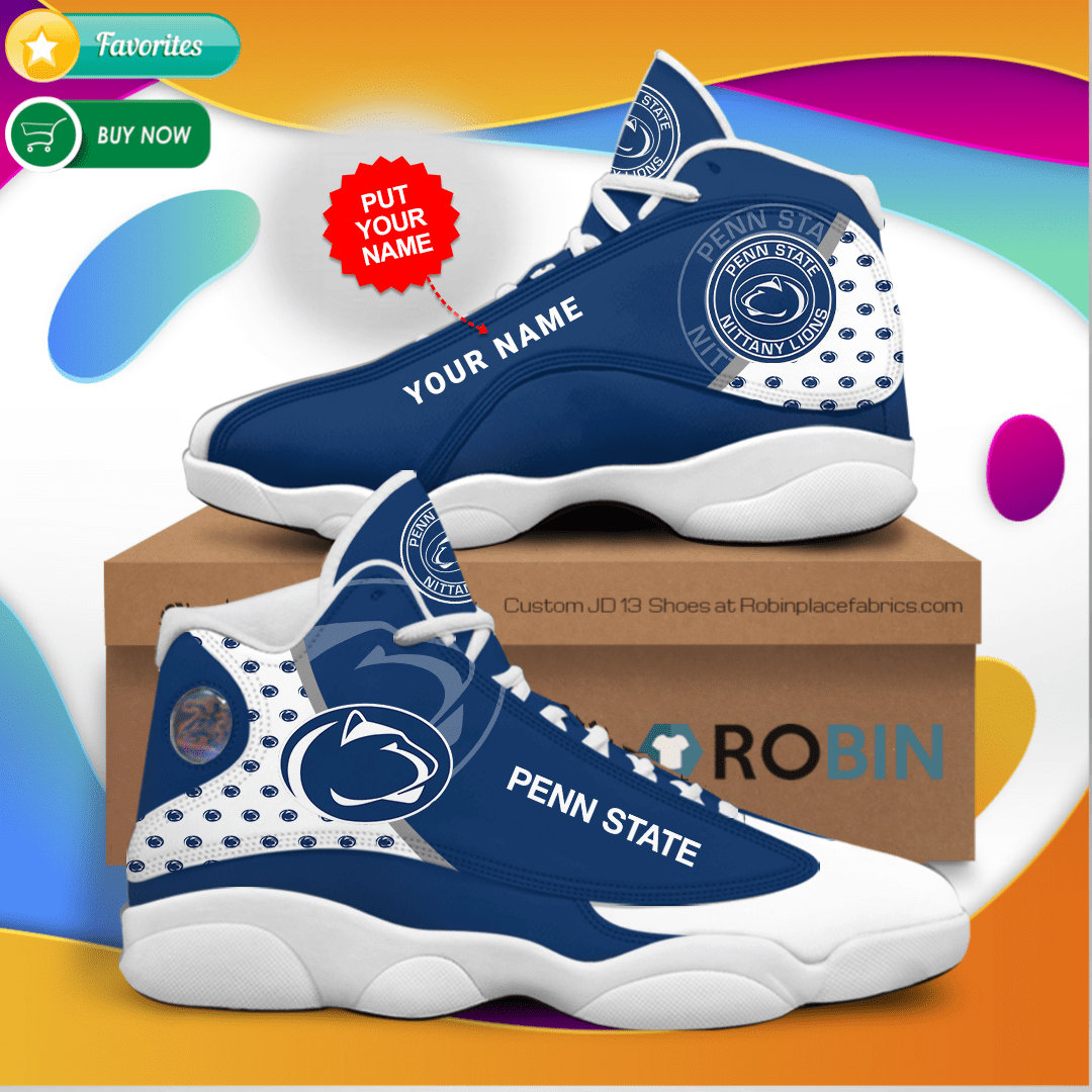 Penn State Nittany Lions Air Jordan 4 Shoes Sneaker Custom Name For Men And  Women