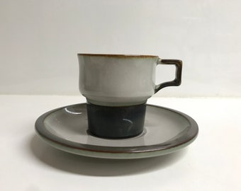 Bing and Grøndahl - Stoneware - Cup and saucer - From the serie TEMA - Made in Denmark 1960.