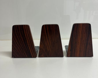 A set of 3 rosewood bookends - danish design - 1960s