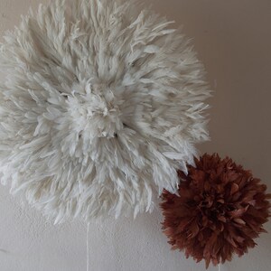 White Juju Hat Wall Decor / Biege Juju Hat / Bamileke Juju Hat / Interior Decor / Home and ...