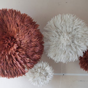 White Juju Hat Wall Decor / Biege Juju Hat / Bamileke Juju Hat / Interior Decor / Home and ...