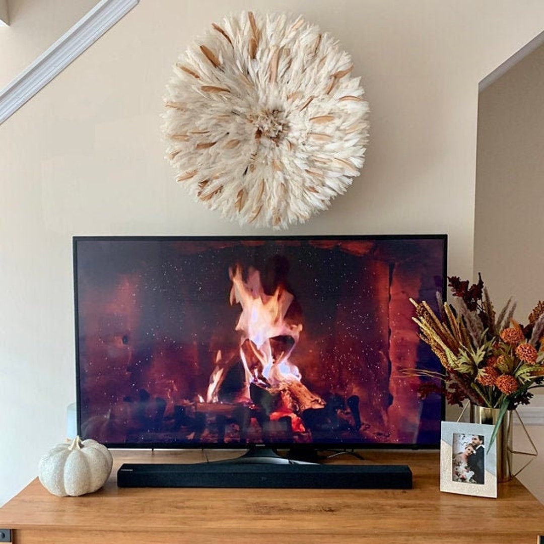 White Juju Hat / Cream Juju Hat With Beige Feather Speckles / Etsy