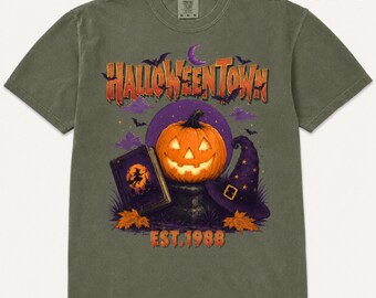 Halloween Town Est 1988 Shirt, Vintage Halloween Pumpkin Tee, Spooky Season Shirt, Retro Fall Halloween Shirt, Comfort Colors Halloween Gift