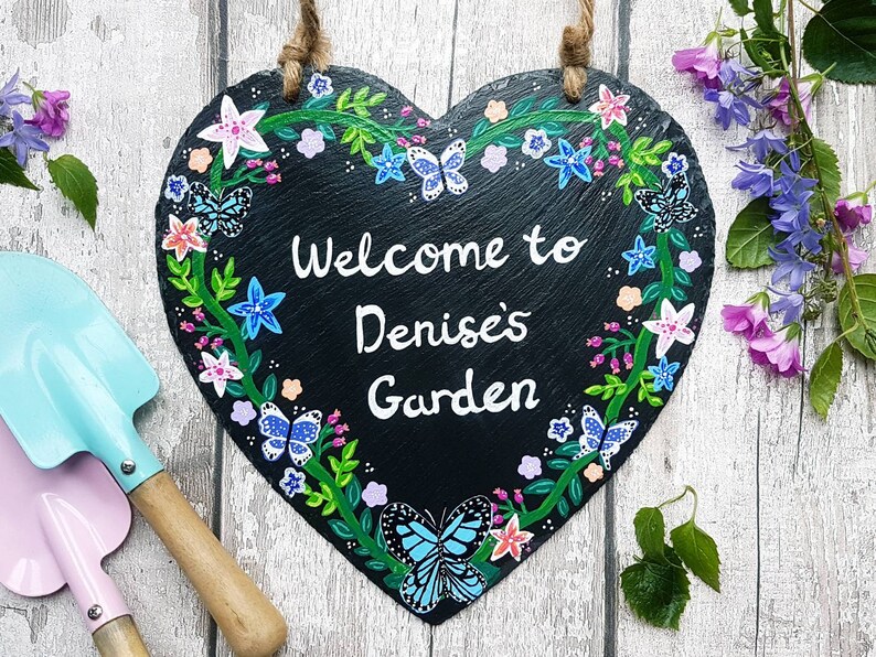 Personalised Hand Painted Garden Sign Allotment Sign | Etsy