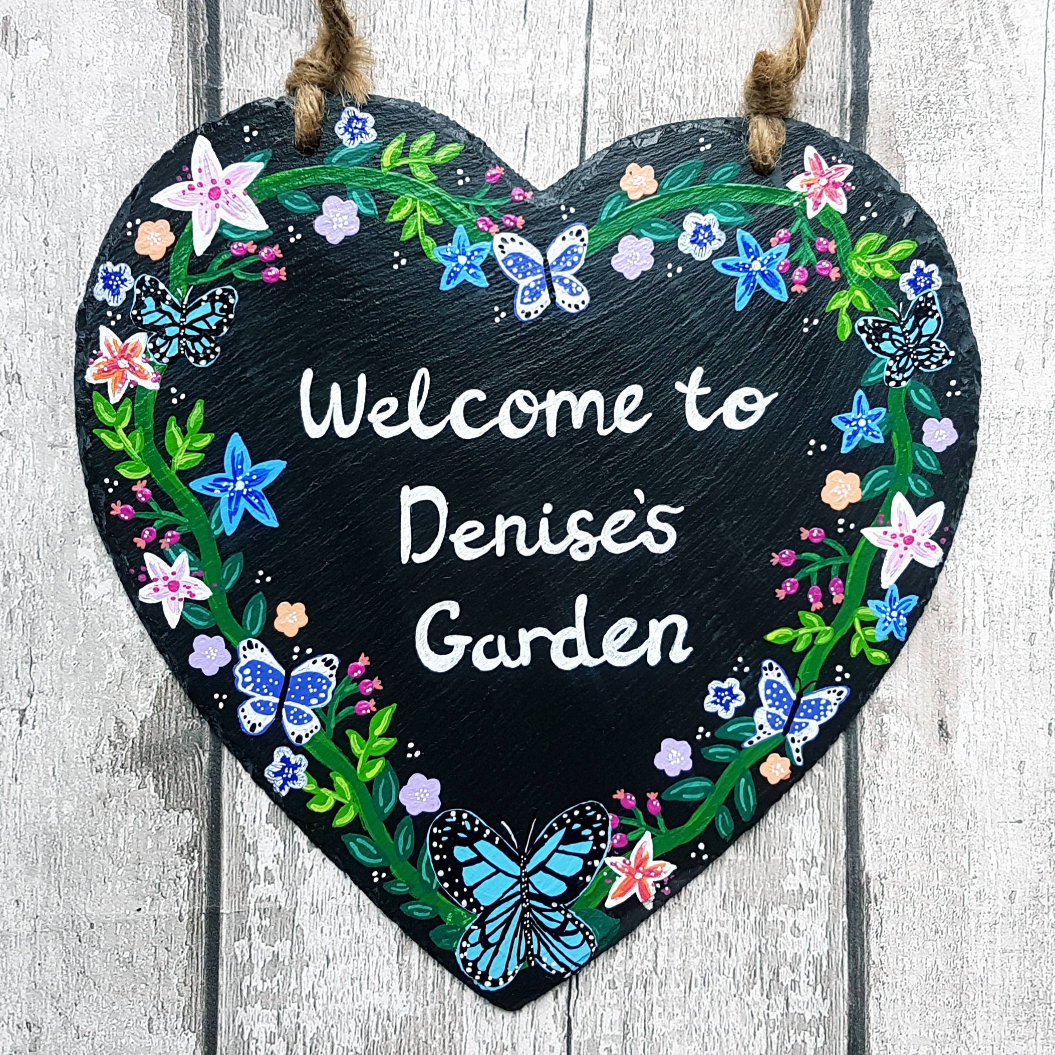 Personalised Hand Painted Garden Sign Allotment Sign Etsy