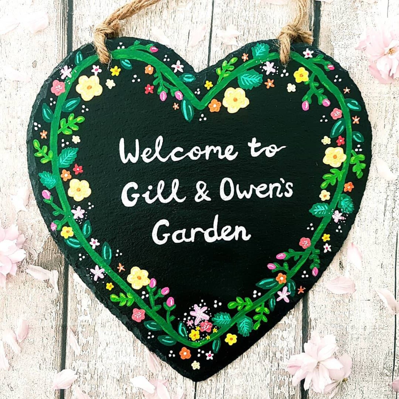 Personalised Hand Painted Garden Sign Allotment Sign Etsy