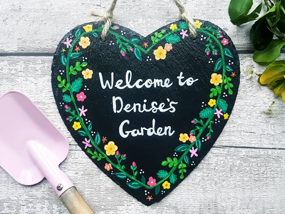 Personalised Hand Painted Garden Sign Allotment Sign - Etsy